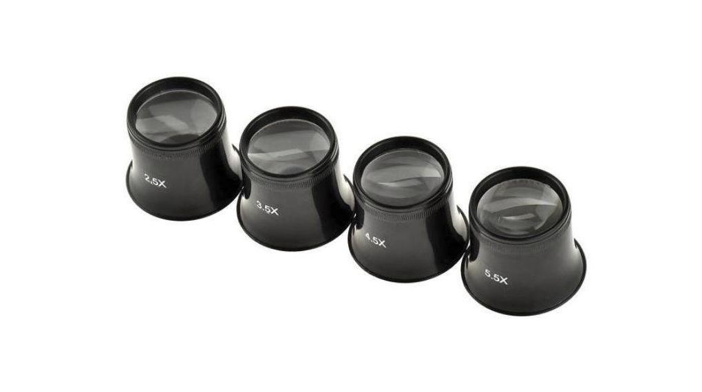 Förstoringsglas Kit, 4 st, 5.5x, 25mm
